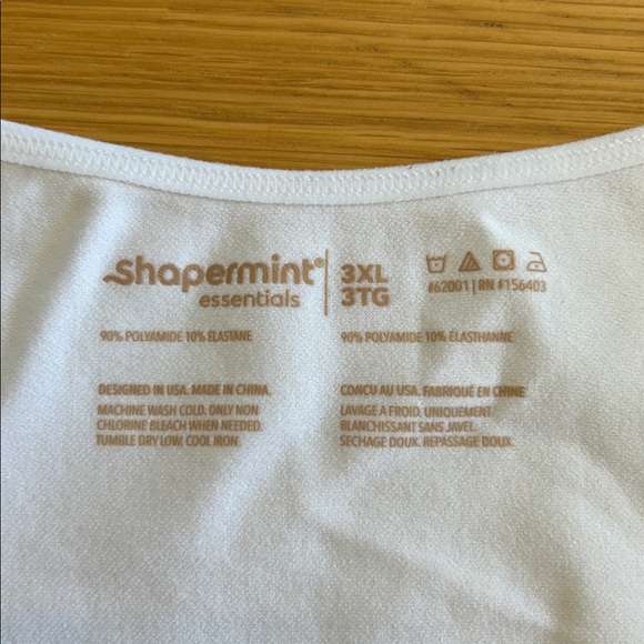 Shapermint Essentials Women’s 3X White All Day Every Day Scoop Neck Cami - Picture 2 of 4